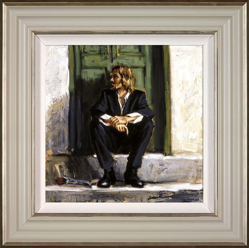 Waiting for the Romance to Come Back I by Fabian Perez - Framed Limited Edition on Canvas